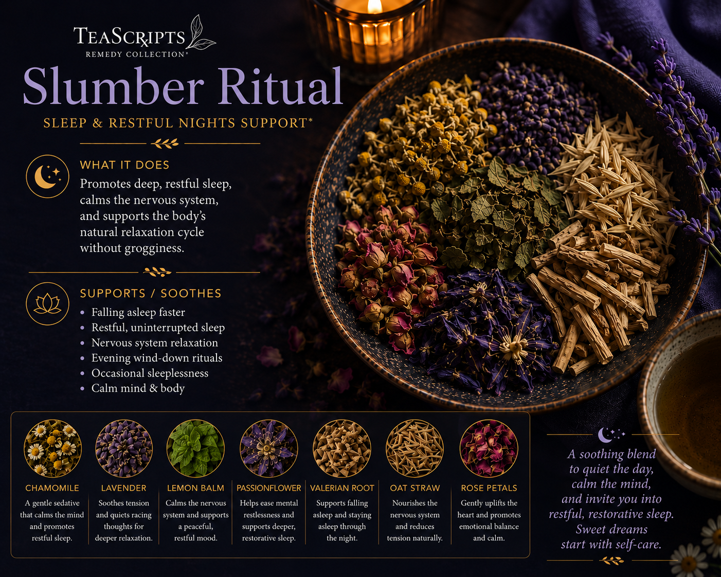 Slumber Ritual Herbal Tea | TeaScripts